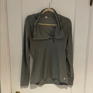 Small New Balance Athletic Heather Gray Long Sleeve Quarter Zip Top